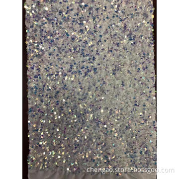 Less Sequin Lint Embroider Fabric
